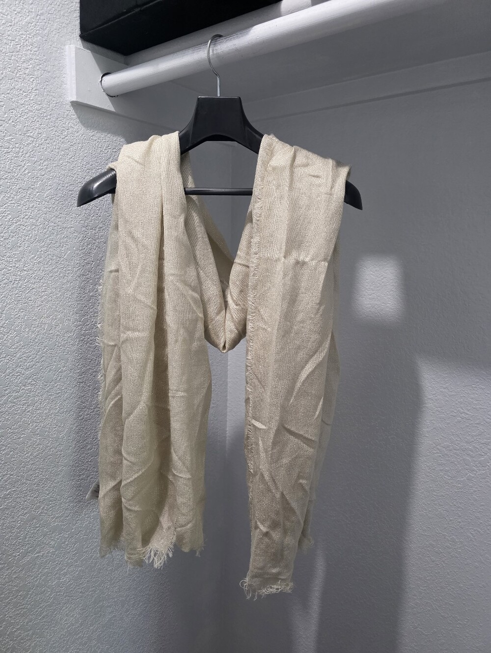 Women's Sparkly Light Gold Scarf